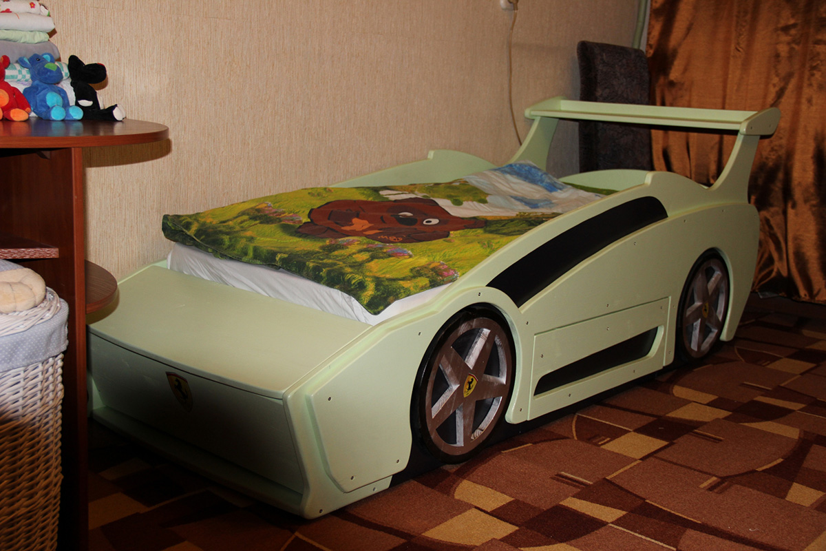 Кровать машина Молния Маквин 160х70